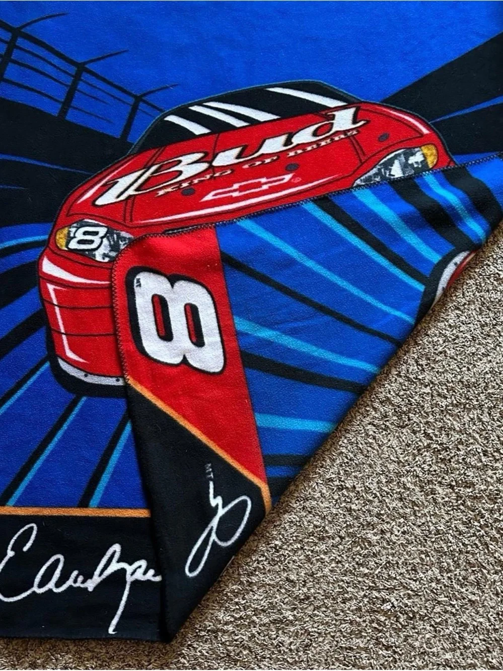 NASCAR Dale Earnhardt Jr. Monte Carlo Racing Car Throw - Red & Blue